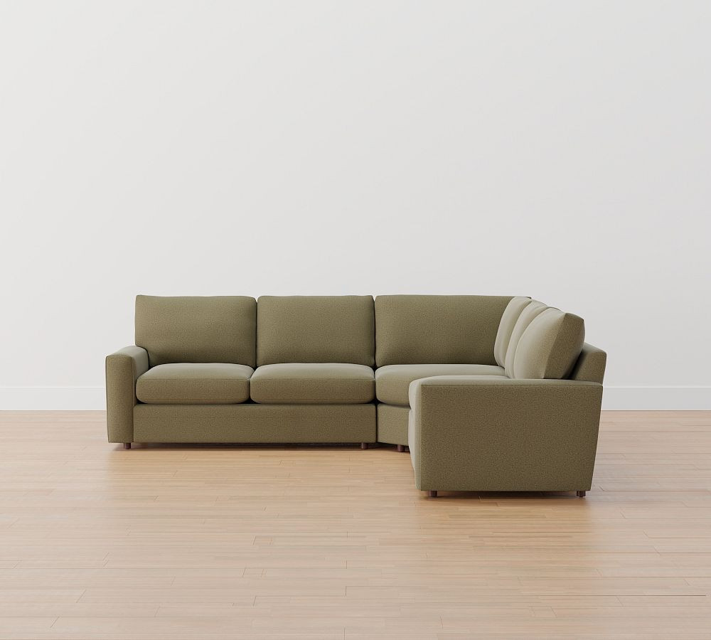 Pearce Modern Square Arm 3-Piece L-Shaped Sectional (118") | Pottery Barn (US)