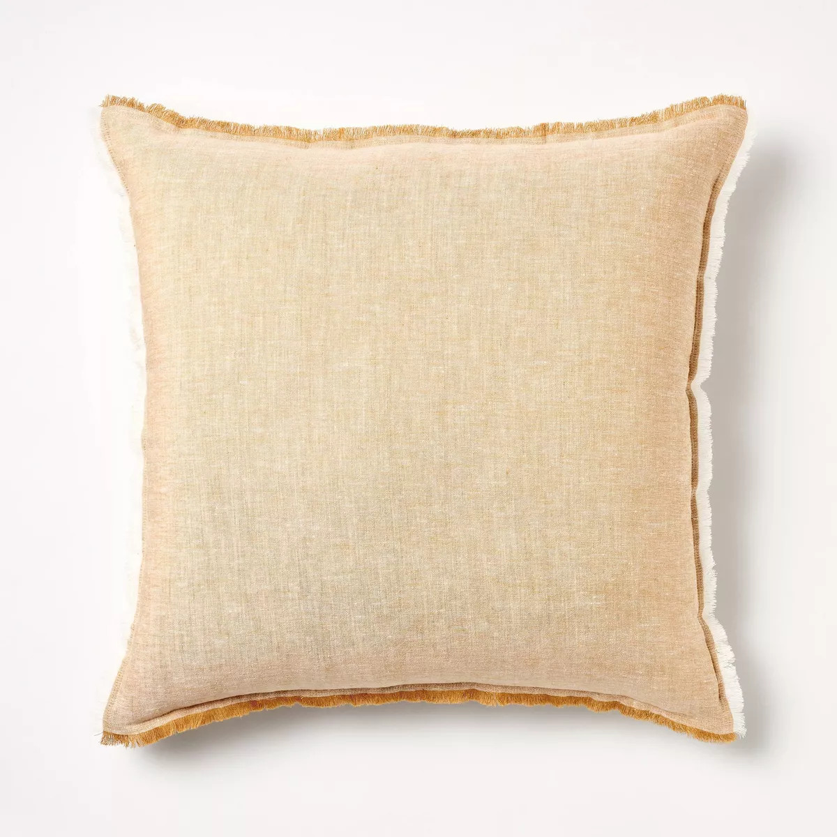 Oversized Reversible Linen Square Throw Pillow Dark Tan - Threshold™ designed with Studio McGee... | Target