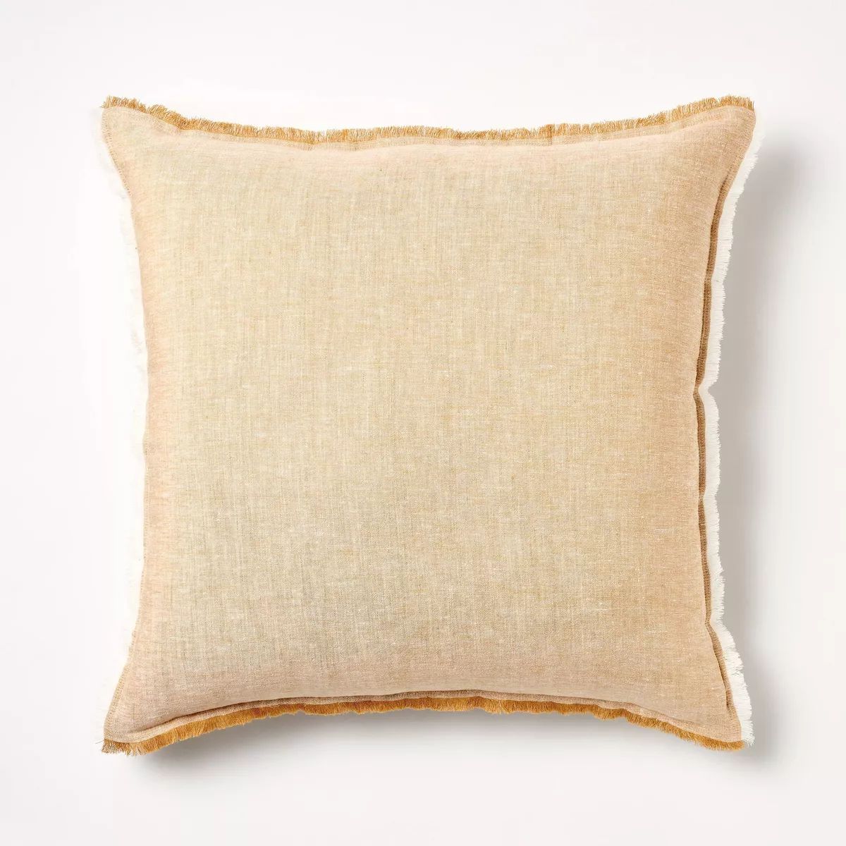 Oversized Reversible Linen Square Throw Pillow Dark Tan - Threshold™ designed with Studio McGee | Target