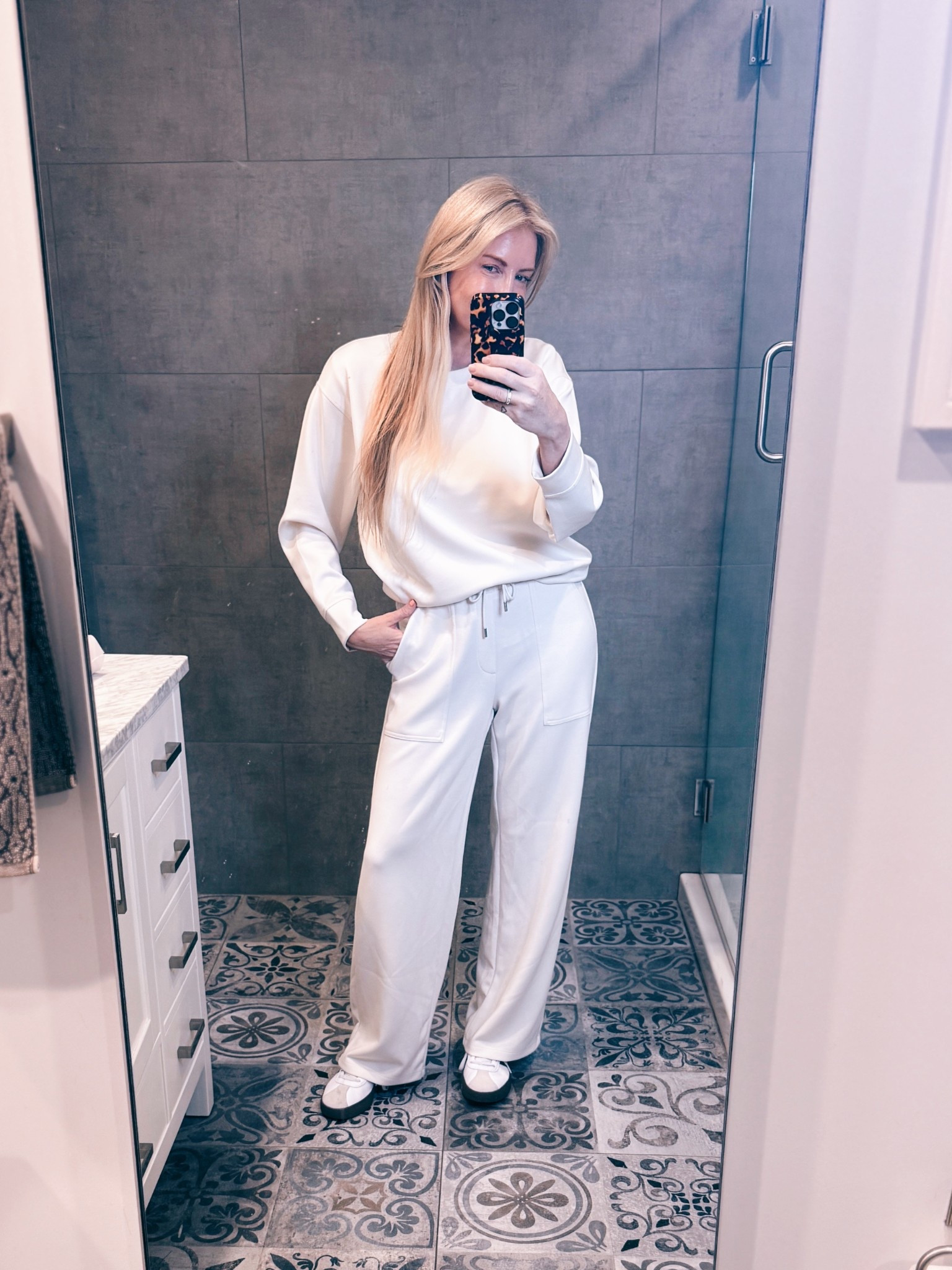 I love a matching lounge set! Lounge set | get ready for a fall | two piece lounge set | cream, colored lounge set | lounge, pants, and sweatshirt

#LTKTravel #LTKFindsUnder100 #LTKFindsUnder50