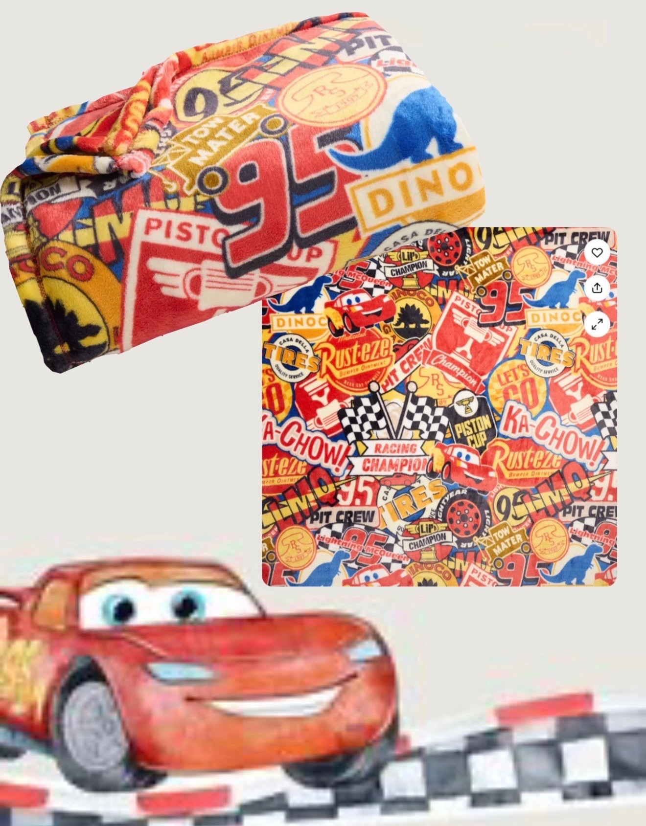 How cute is this Disney Cars blanket?! Available online so no hassle with hunting this down in stores.

#LTKKids #LTKHome