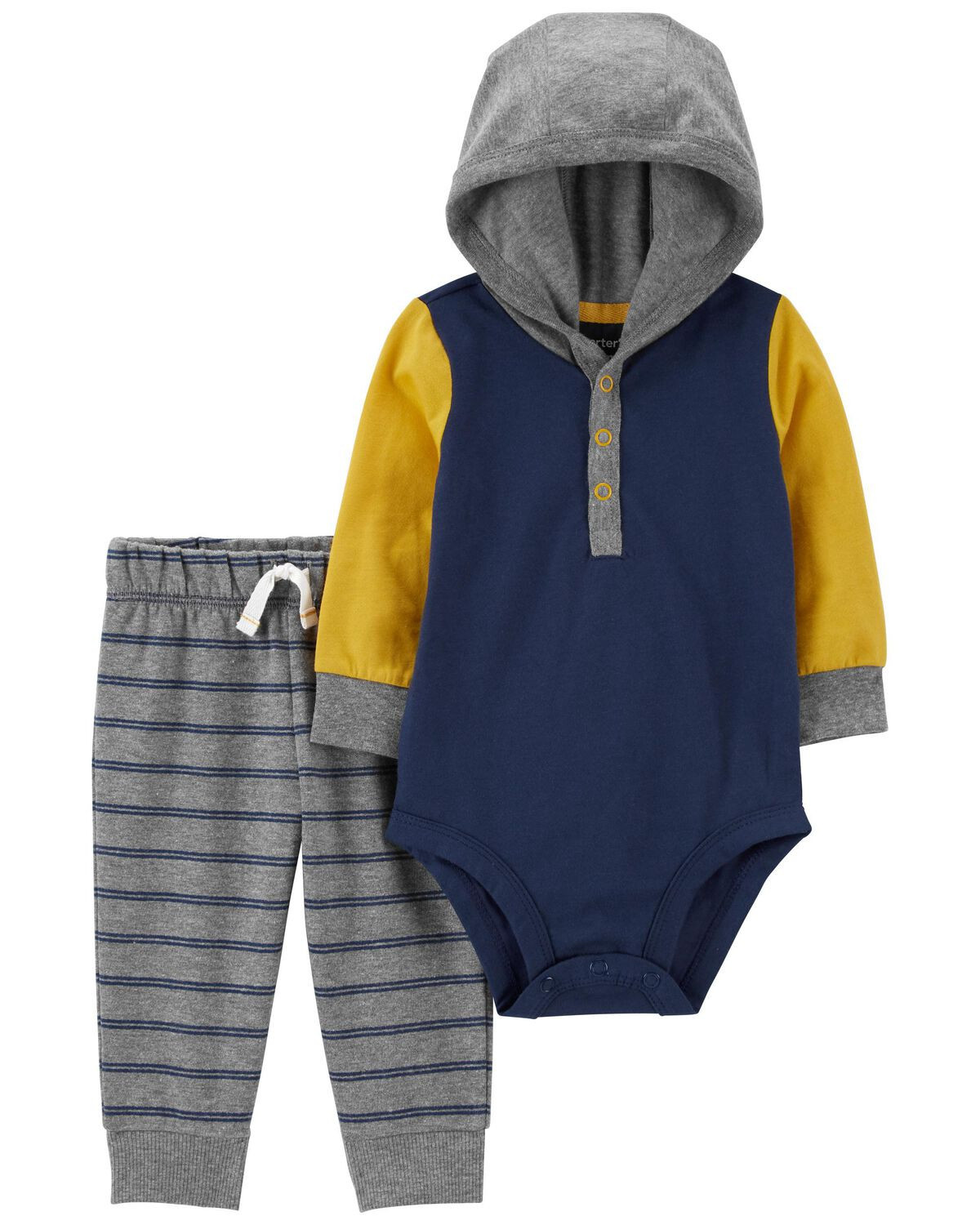Multi Baby 2-Piece Hooded Bodysuit Pant Set | carters.com | Carter's