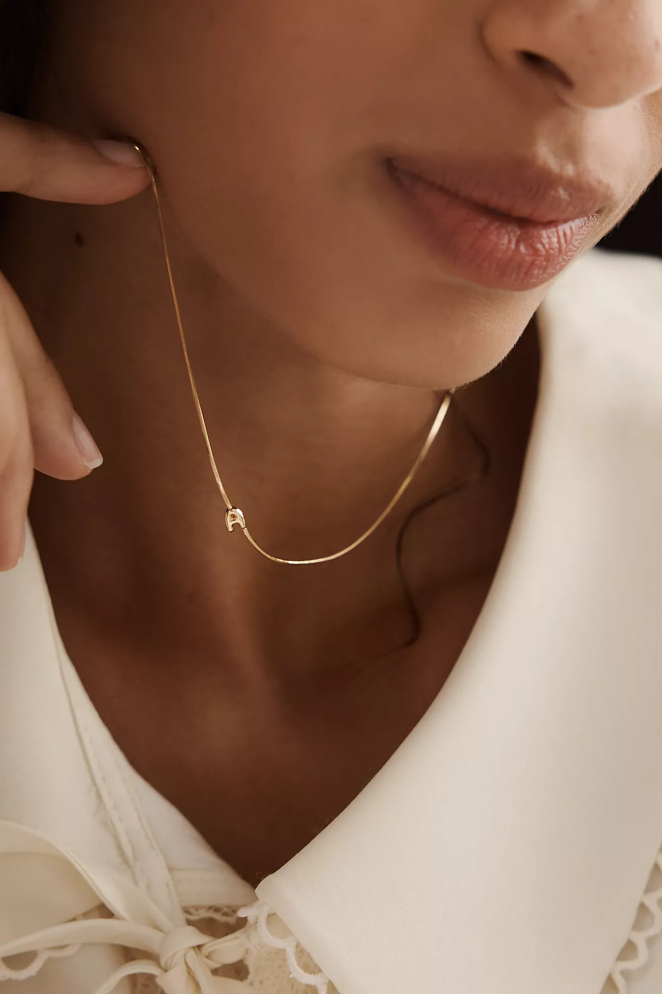 Barely There Bubble Monogram Necklace | Anthropologie (US)