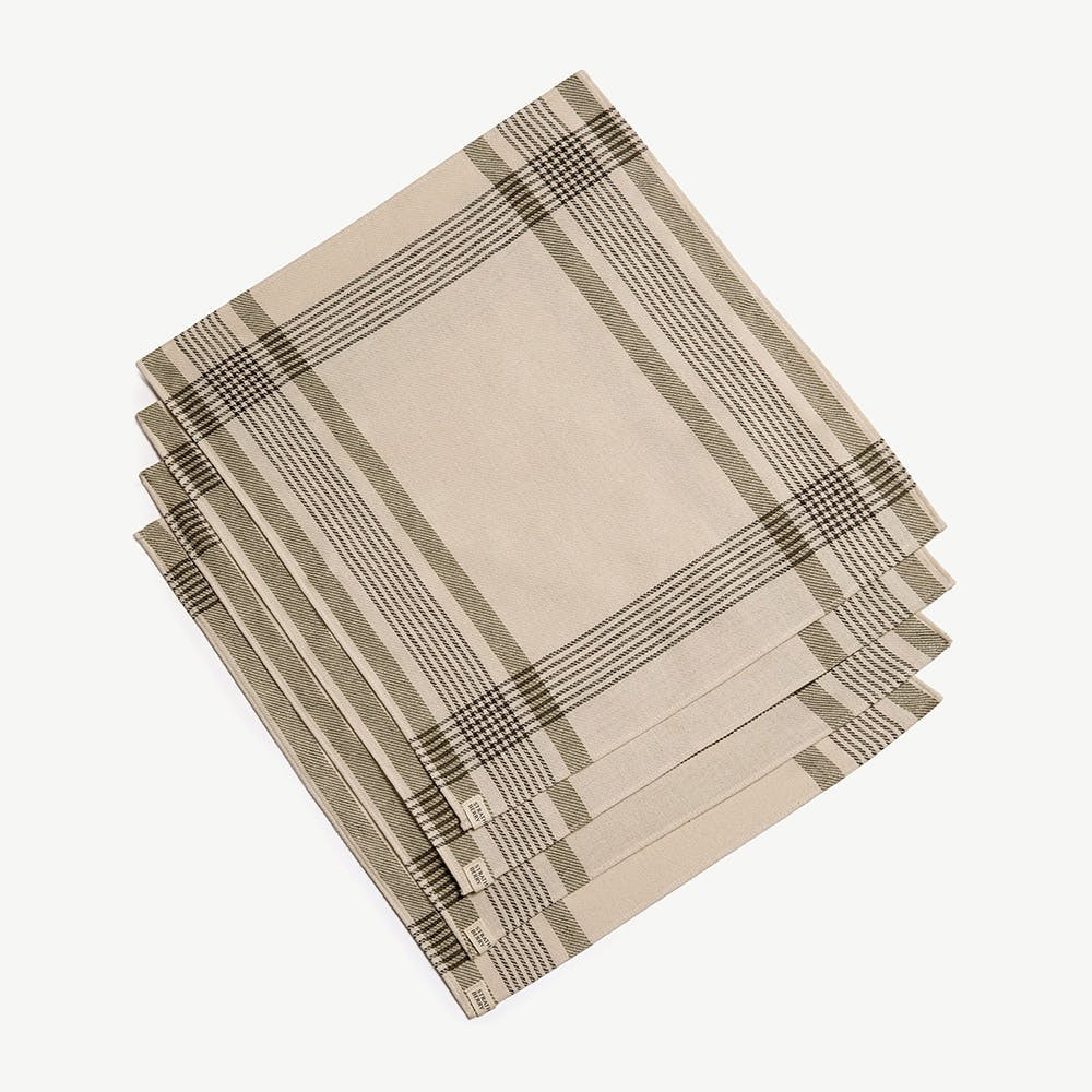 Tartan Napkins - Strathberry Tartan Cotton/Linen | Strathberry