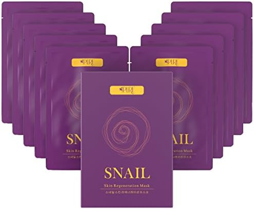 LA PURE Korean Face Mask - Hydrating Sheet Mask, Beauty Snail Mask, Anti-Wrinkle Korean Skin Care, A | Amazon (US)