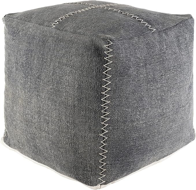 Artistic Weavers Luka Cottage Pouf, 18" H x 18" W x 18" D, Medium Gray | Amazon (US)