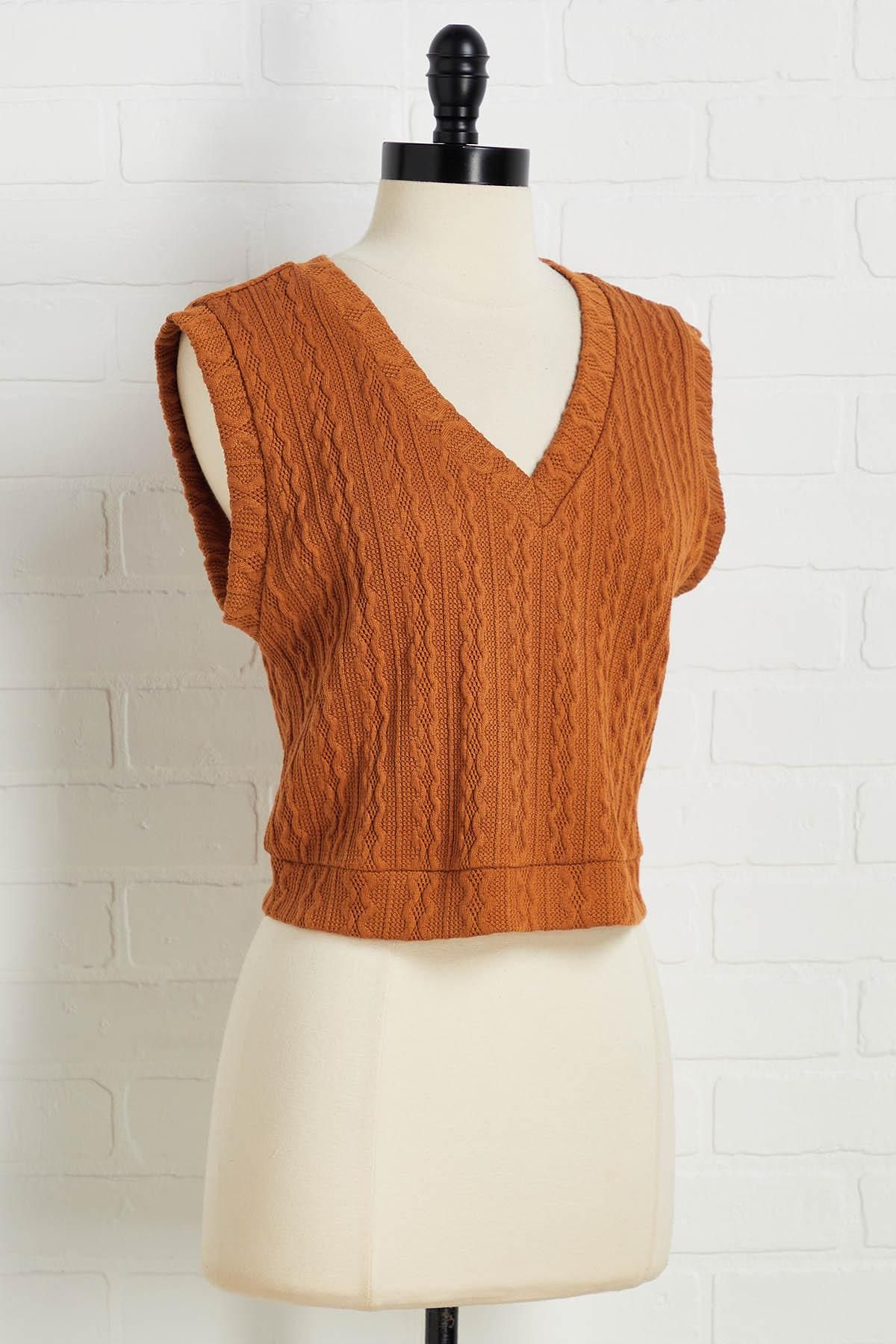 melted caramel sweater vests | Versona