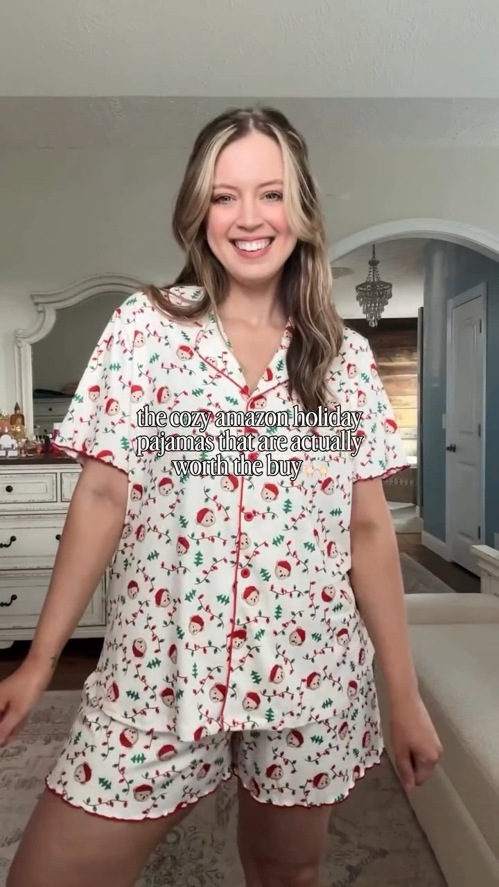 Comment HOLIDAY to shop these super cute ribbed holiday pj sets from Amazon that are on sale for Black Friday! ✨🙌🏻🎄 Grab them now at an amazing price!! 

Follow @maciejade for more Amazon fashion finds! 🫶🏻 

holiday pajamas | pajamas sets | christmas pajamas | amazon pajamas | amazon fashion | midsize style | midsize fashion