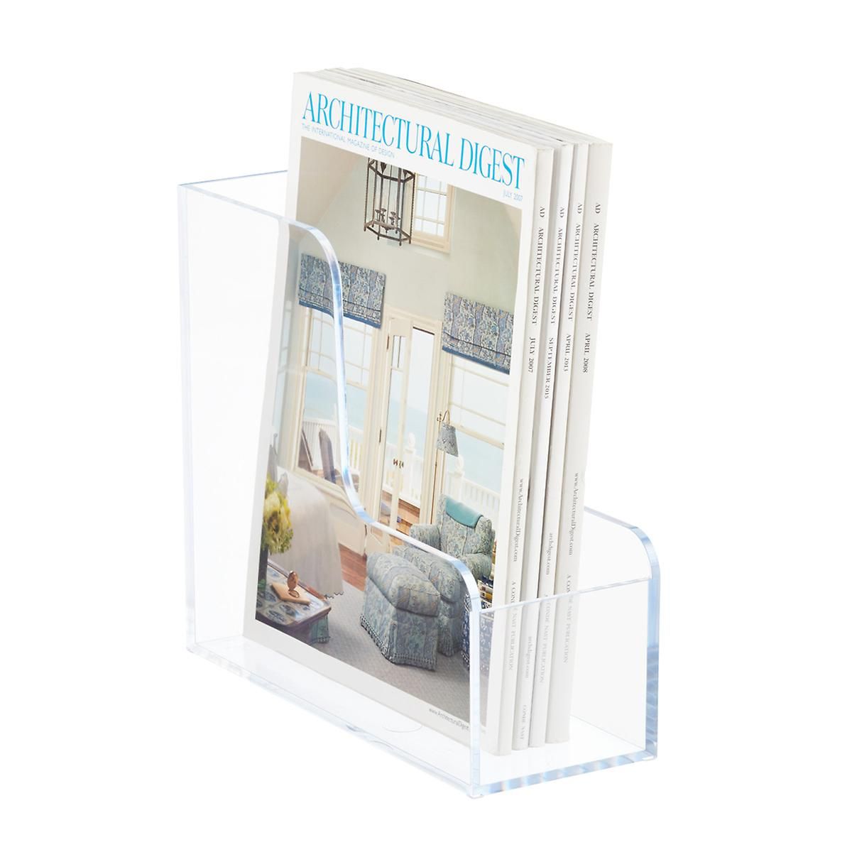 Palaset Clear Magazine Holder | The Container Store