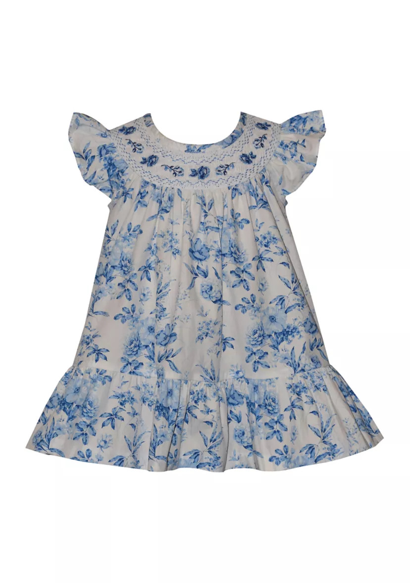 Toddler Girls Toile Smocking Dress | Belk