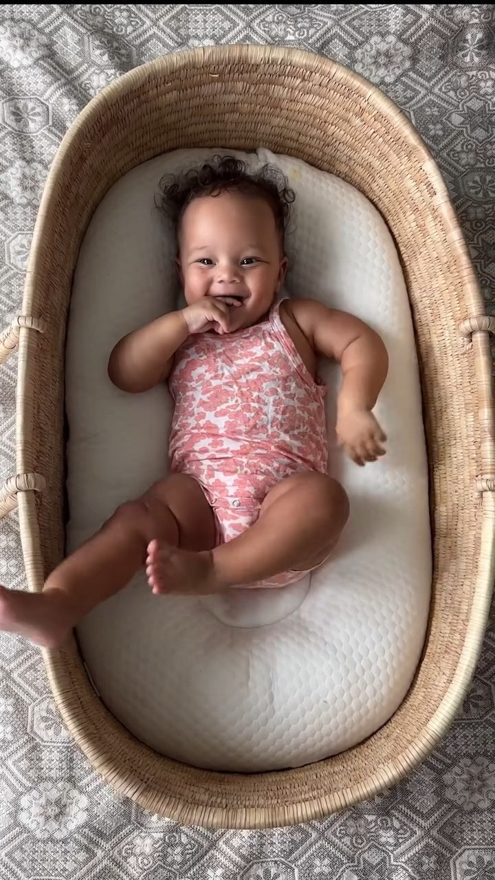 6 months with our sweetie pie 🤎 soaking in every moment a little extra, just in case this is our last little blessing.

This Design Dua bassinet has been a favorite of ours with all of our girlies. 

#LTKFamily #LTKBaby #LTKHome