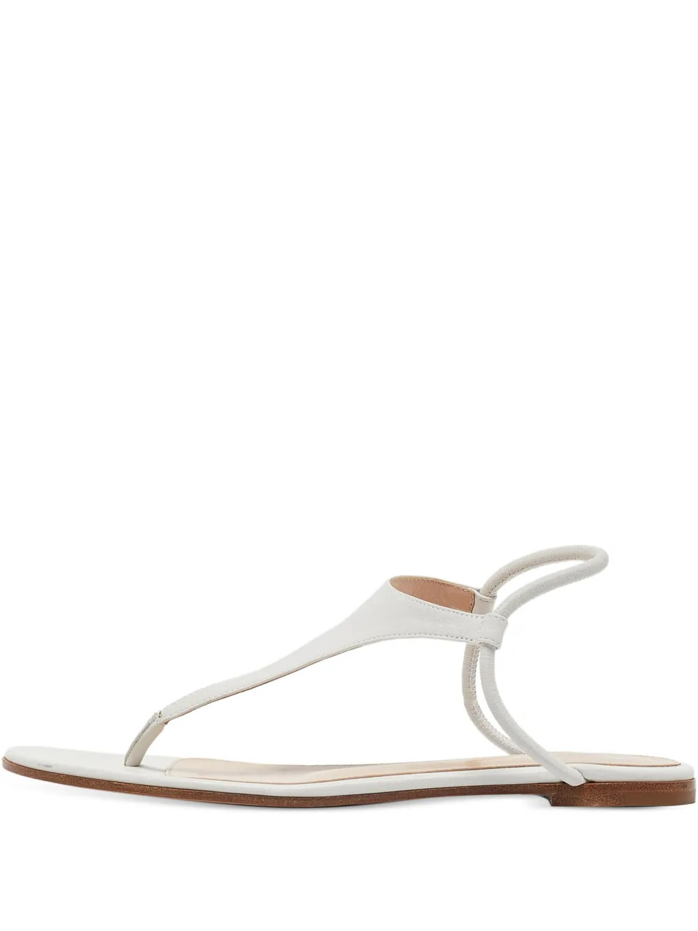 Pre-owned leather T-strap sandals | Farfetch Global