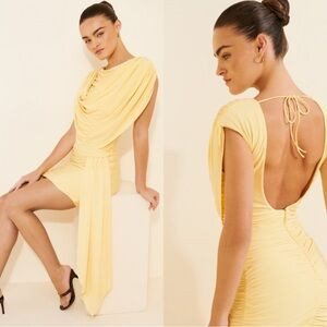 Ronny Kobo Brulee Mini Dress in Butter Yellow | Poshmark