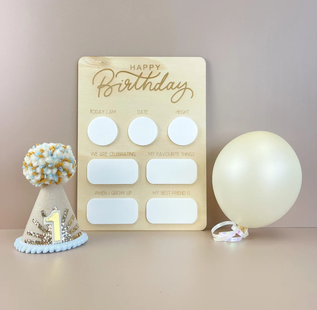 Birthday Board Fill in Each Year Happy Birthday Milestone Birthday Plaque - Etsy | Etsy (US)