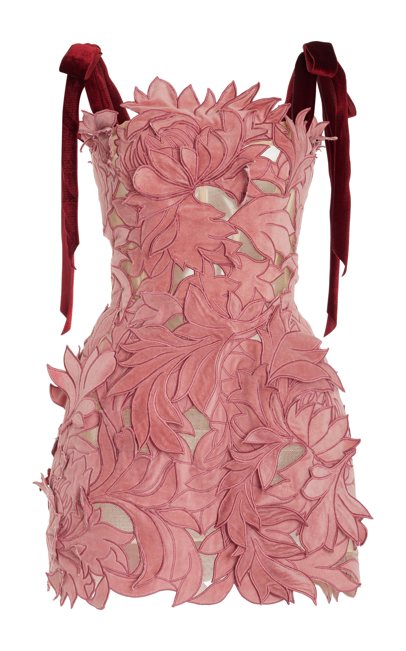Bow-Detailed Lace Mini Dress | Moda Operandi (Global)