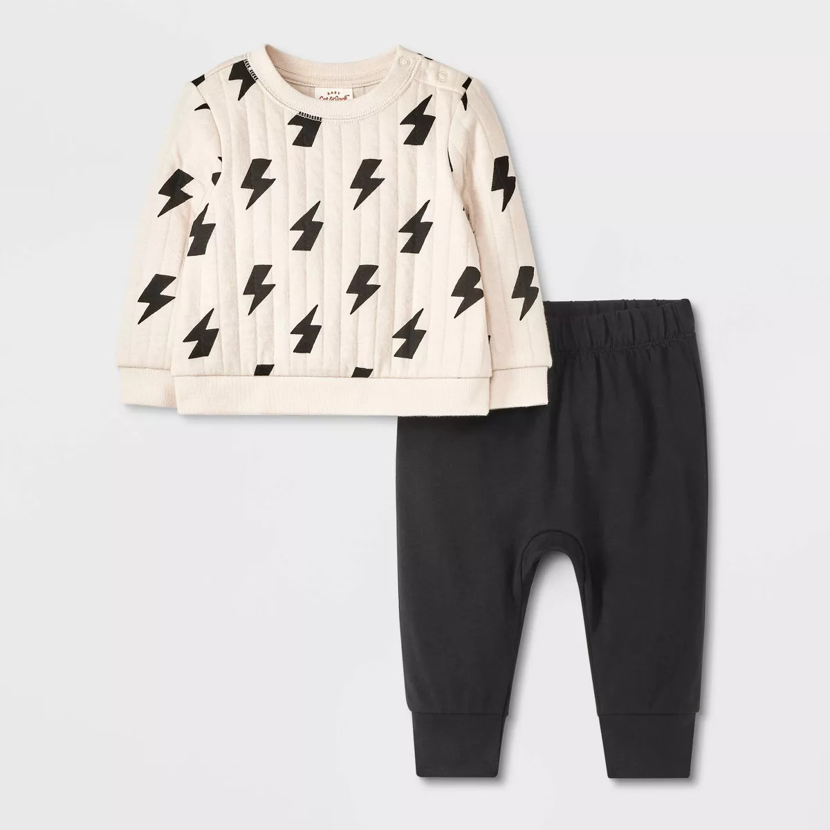 Baby Boys' Quilted Top & Bottom Set - Cat & Jack™ Off-White 6-9M | Target