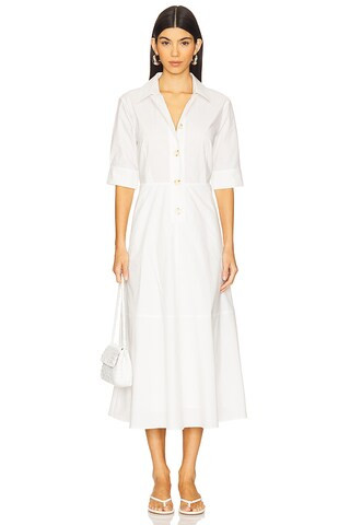 Rue Sophie Beca Shirt Dress in White from Revolve.com | Revolve Clothing (Global)