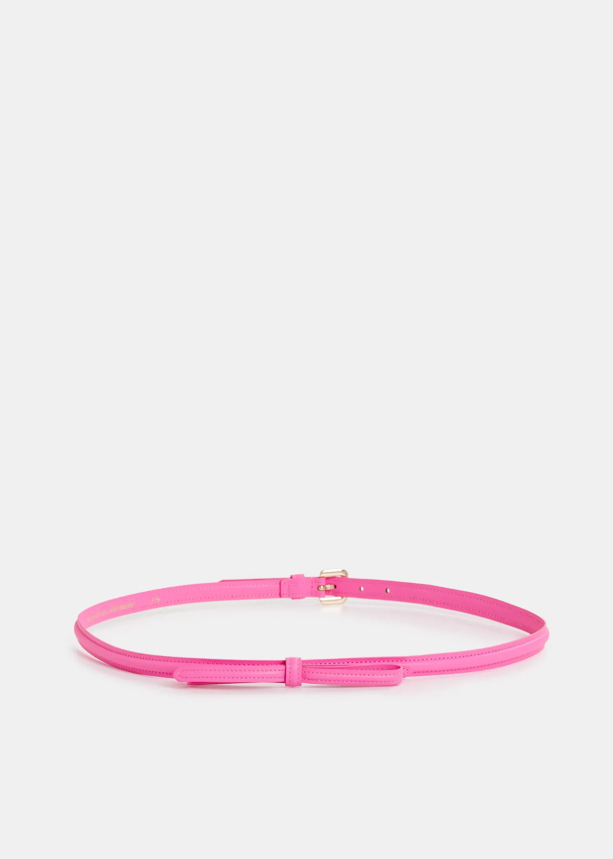Bright pink thin belt with bow detail | Essentiel Antwerp United States | Essentiel Antwerp