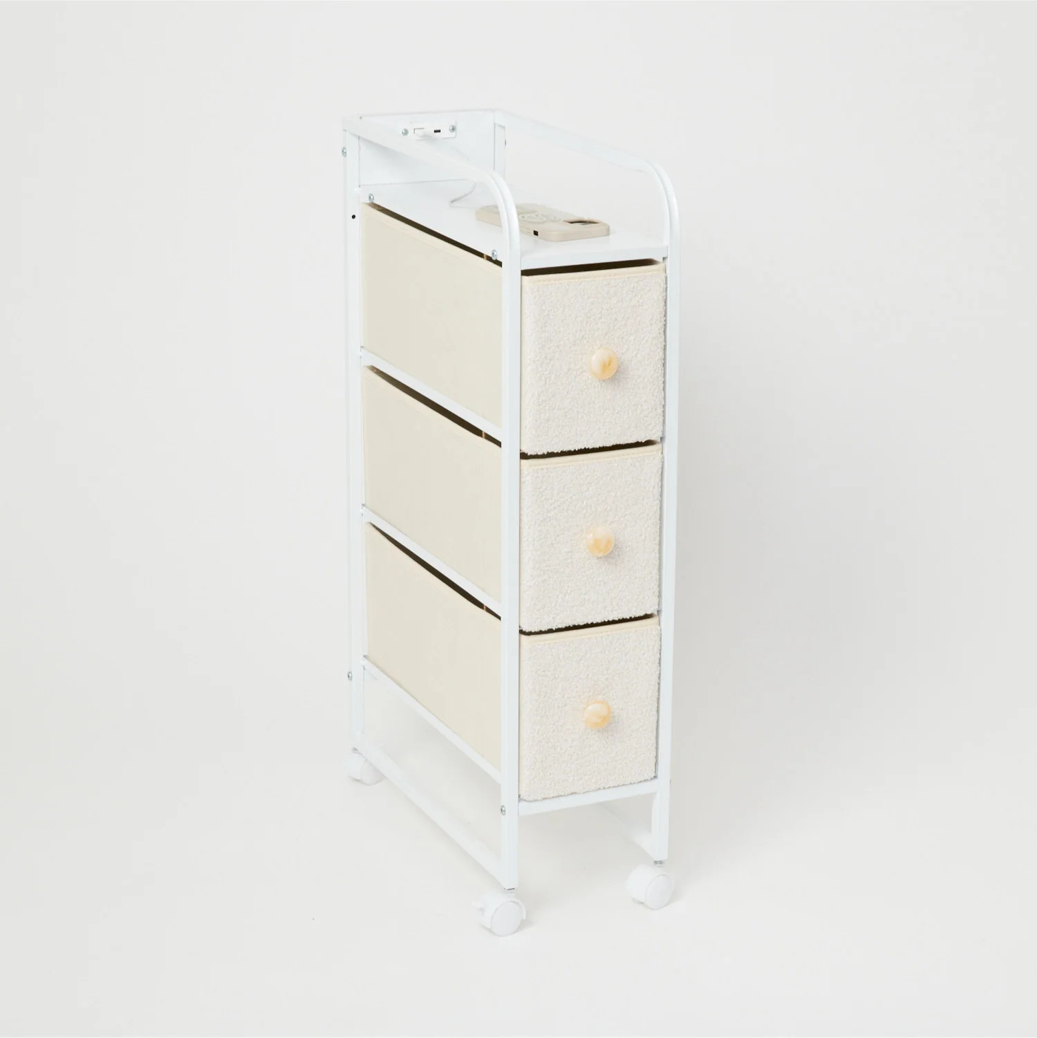 Reese Narrow Charging 3-Drawer Cart on Wheels-NEW | Dorm Essentials - Dormify | Dormify
