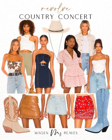 Country Concert - Revolve - Outfit - Corset - Strapless - Dress - Boots - Cowboy - Skirt - Clothing

#LTKFestival #LTKSeasonal #LTKstyletip