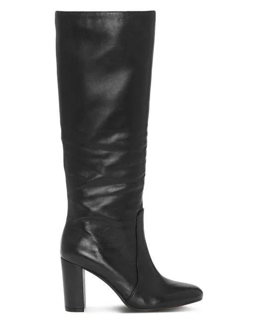 Vince Camuto Sessily Black Leather Block Heel Knee High Round Toe Slouchy Boots (Black Leather, 9... | Walmart (US)