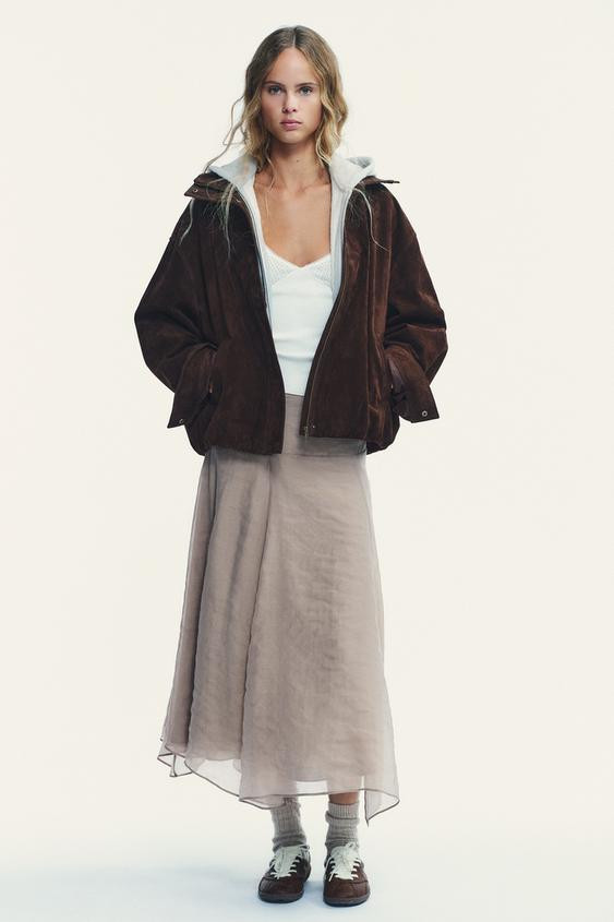 SUEDE LEATHER JACKET | Zara Canada