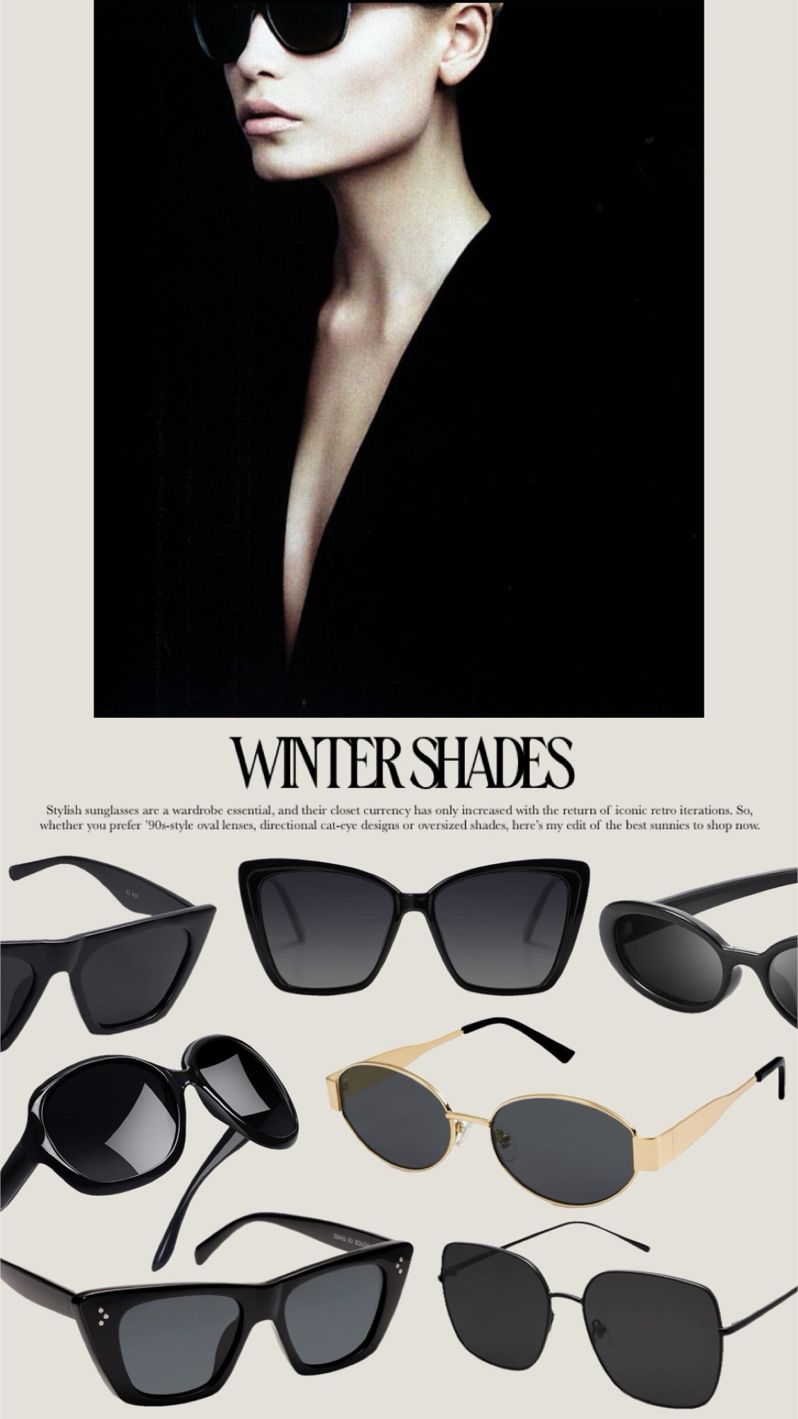 Stylish sunglasses are a wardrobe essential, and their closet currency has only increased with the return of iconic retro iterations. So, whether you prefer ’90s-style oval lenses, directional cat-eye designs or oversized shades, here’s my edit of the best sunnies to shop now. 🕶️

1. Cat-eye shades
2. Colorful frames
3. Oval lenses 
4. Aviators 
5. Square 
6. Oversized 

Hiii, lovely! Follow my shop @TheChiccEdit to shop this post, and get my exclusive app-only content! So glad you're here!

Ltkfind, Itkmidsize, Itkover40, Itkunder50, Itkunder100, chic, aesthetic, trending, stylish, minimalist style, affordable, home, decor, interior design, beauty, budget, summer outfit, summer style, summer fashion, ootd, dupe, look for less, y2k, Amazon, Amazon fashion, Amazon finds, Amazon home, Amazon style #sunglasses #shades #amazon #amazonfashion 

@shop.ltk
https://liketk.it/4Kxzo

#LTKStyleTip #LTKOver40 #LTKFindsUnder50