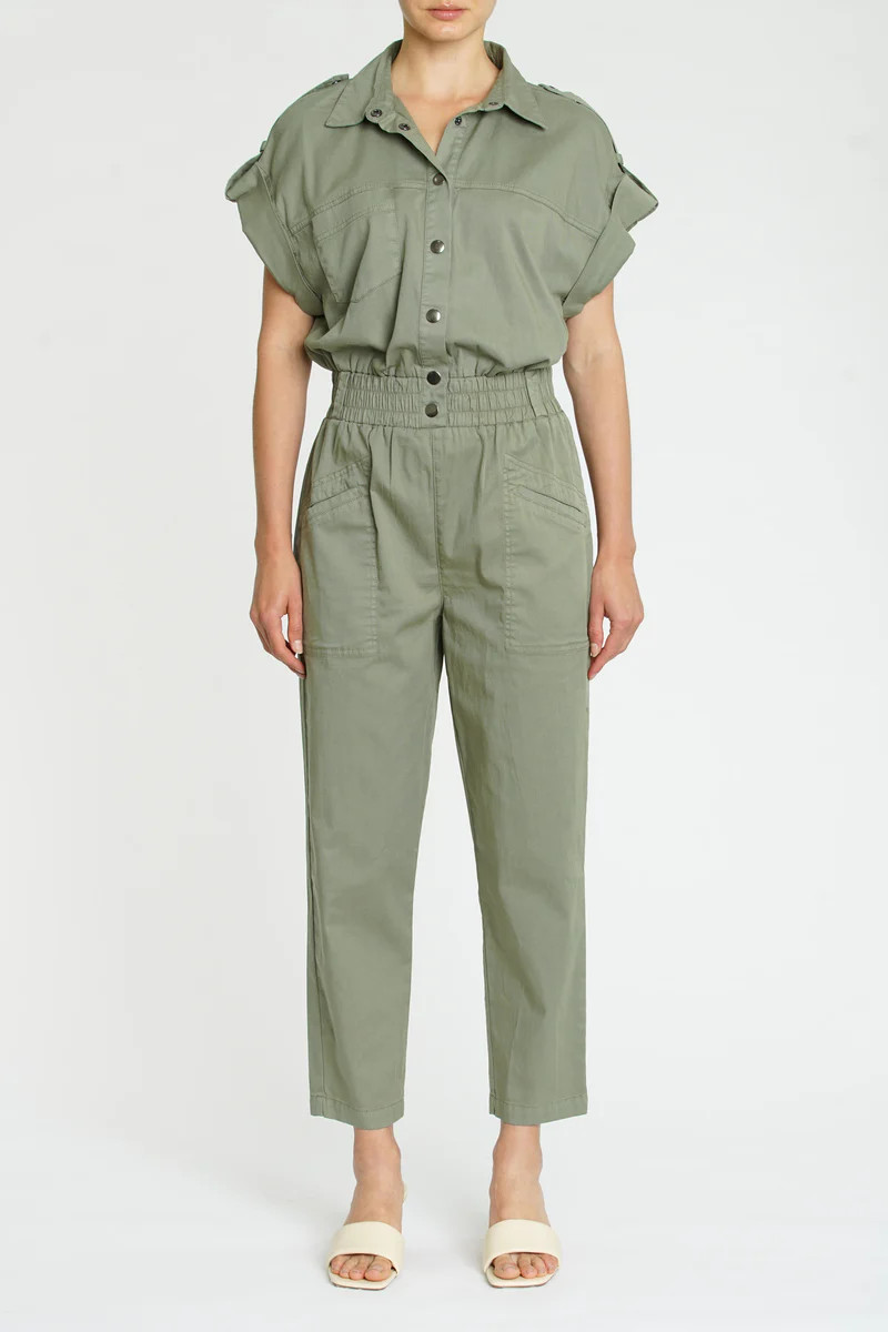 Dani Lightweight Dolman Pull On Jumpsuit - Loden Green | Pistola Denim