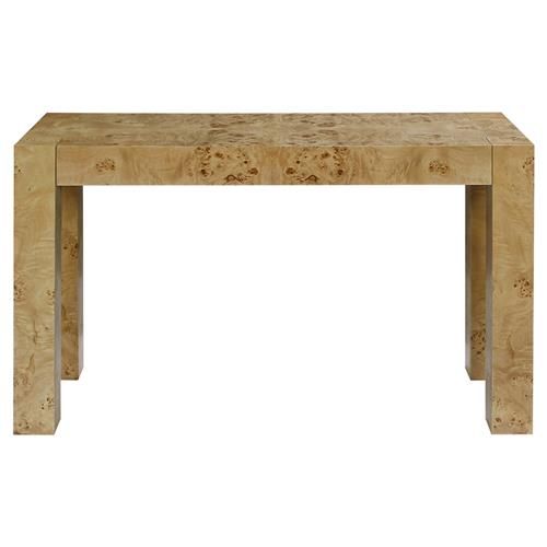 Emerson Rustic Lodge Natural Burl Wood Console Table | Kathy Kuo Home
