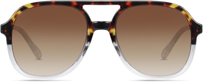 Polarized Aviator Sunglasses for Womens Men Classic 70s Trendy Square Sun Glasses | Amazon (US)