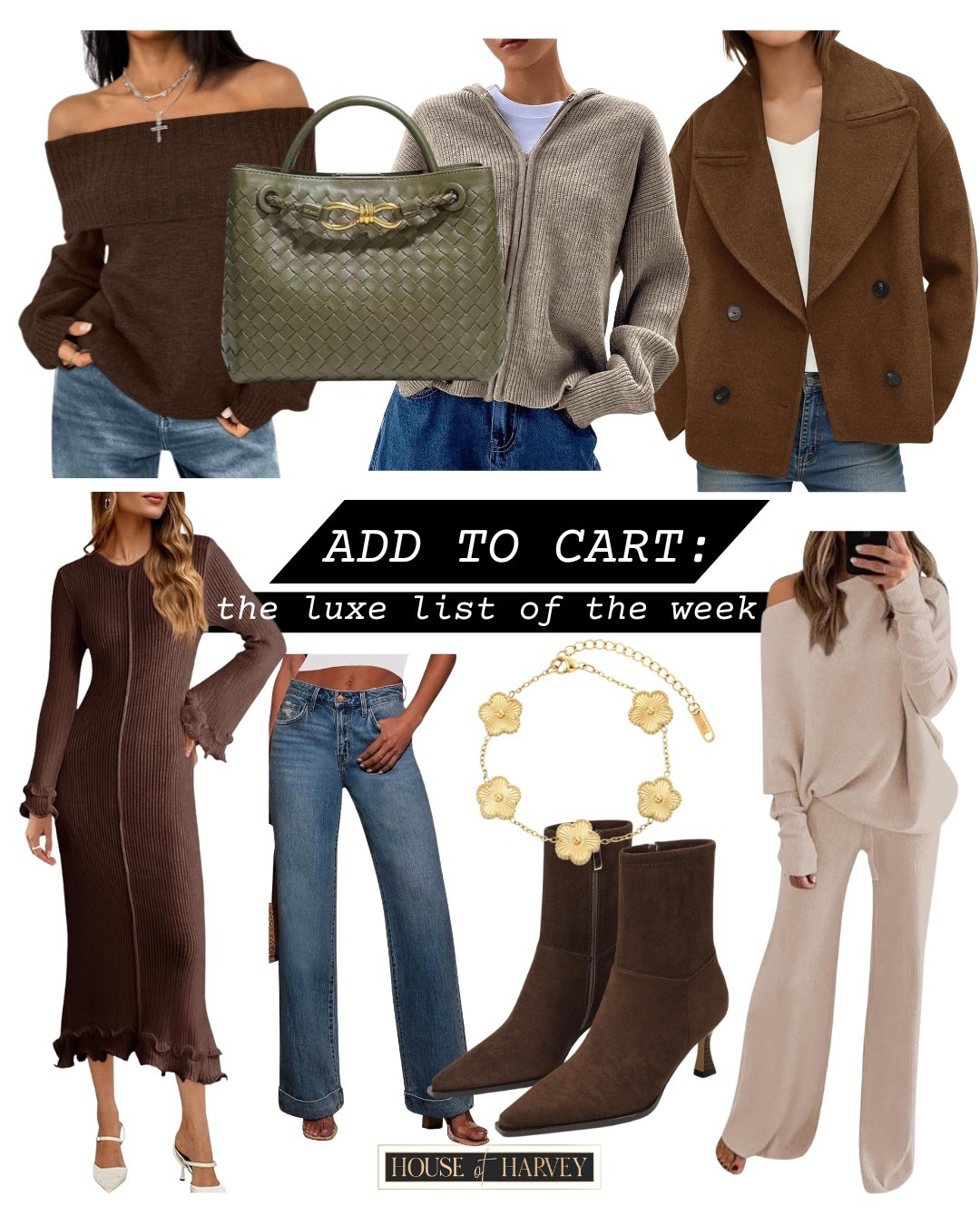 Add to cart—the luxe list of the week! I have found the best and trendiest pieces all from Amazon and under $100! I have two piece sets, maxi dress, jeans, sweaters, coats and other fun accessories! All linked ⬆️

#ltkcreator #ltkfinds #ltkwatchnow #ltkstyletip #amazon #amazonfinds #amazonfashion #jeans #sweater #twopiecesetcozy #cozy #handbag

#LTKSeasonal #LTKootd #LTKOver40
