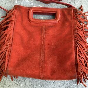 Maje suede orange crossbody | Poshmark