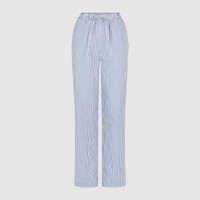 STRIPED COTTON WIDE LEG TROUSERS - BLUE / WHITE | WAT The Brand