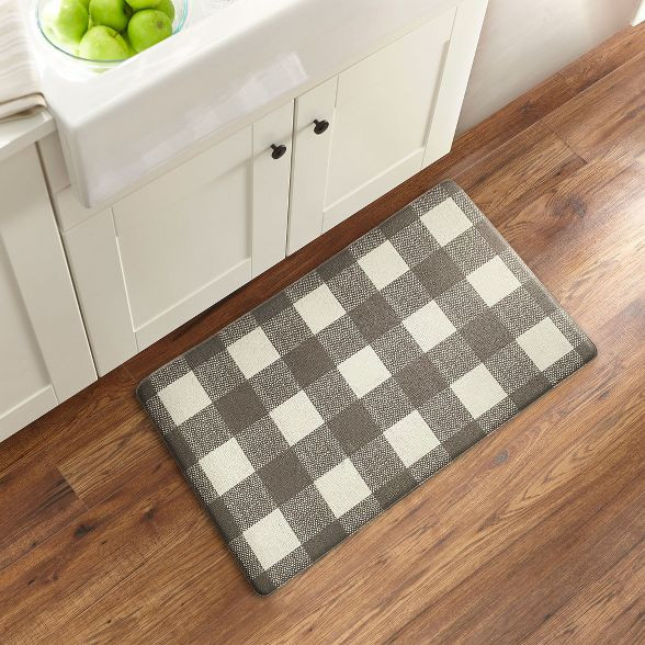 Farmhouse Living Buffalo Check Rustic Comfort Anti Fatigue Kitchen Mat - Elrene Home Fashions | Target