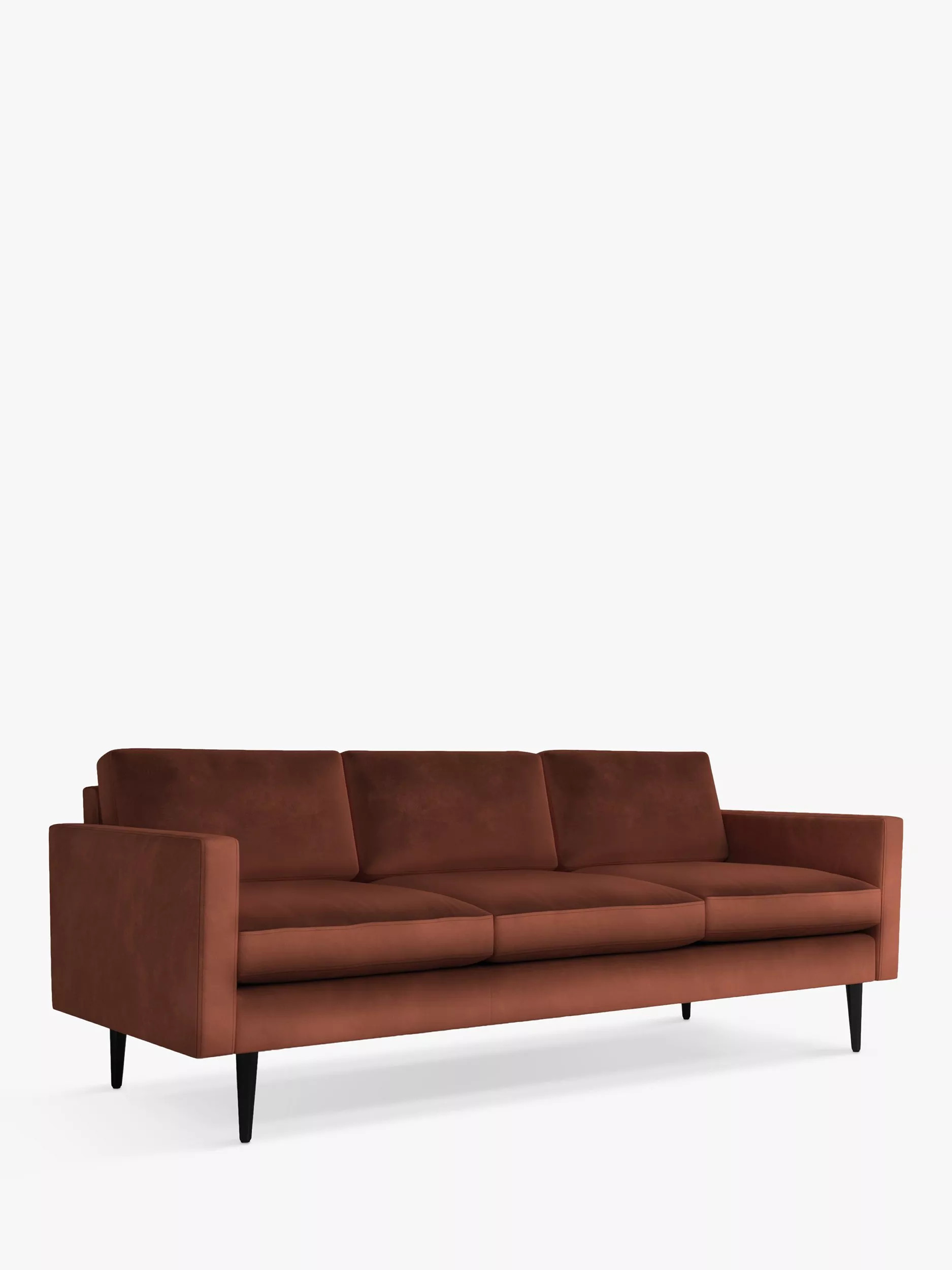 Swyft Model 01 Large 3 Seater Sofa, Brick Velvet | John Lewis (UK)