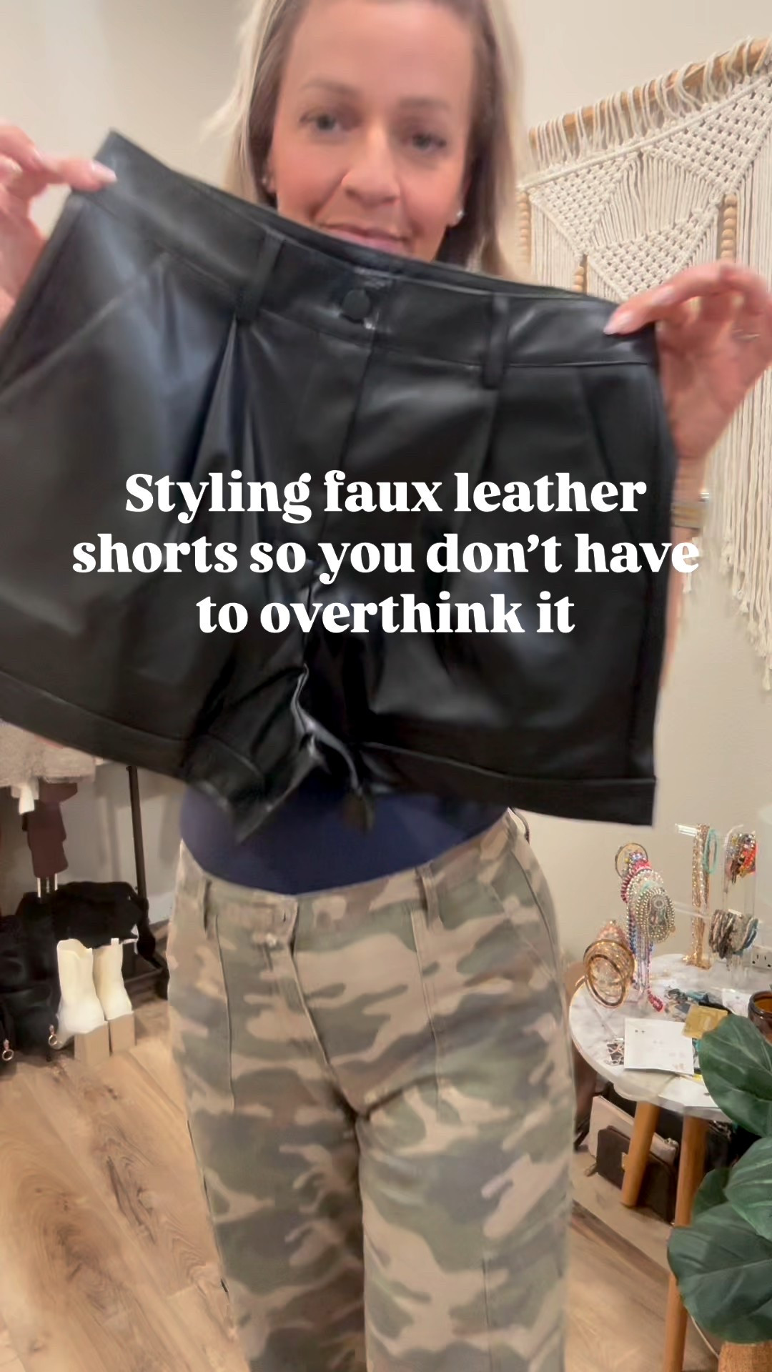 Styling faux leather shorts so you don’t have to overthink it. 

#LTKGiftGuide #LTKHoliday #LTKFindsUnder100