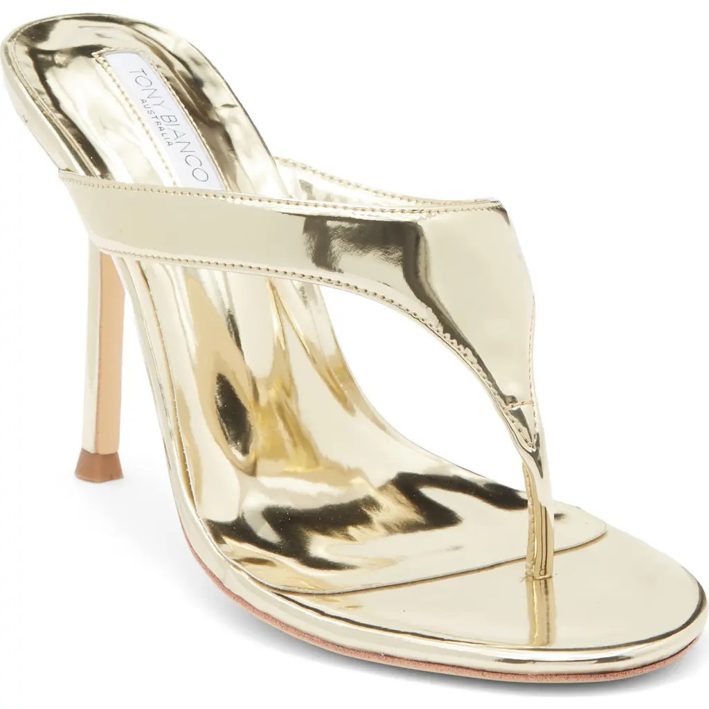 Tony Bianco Dynasty Flip Flop in Gold Shine at Nordstrom, Size 9.5 | Nordstrom