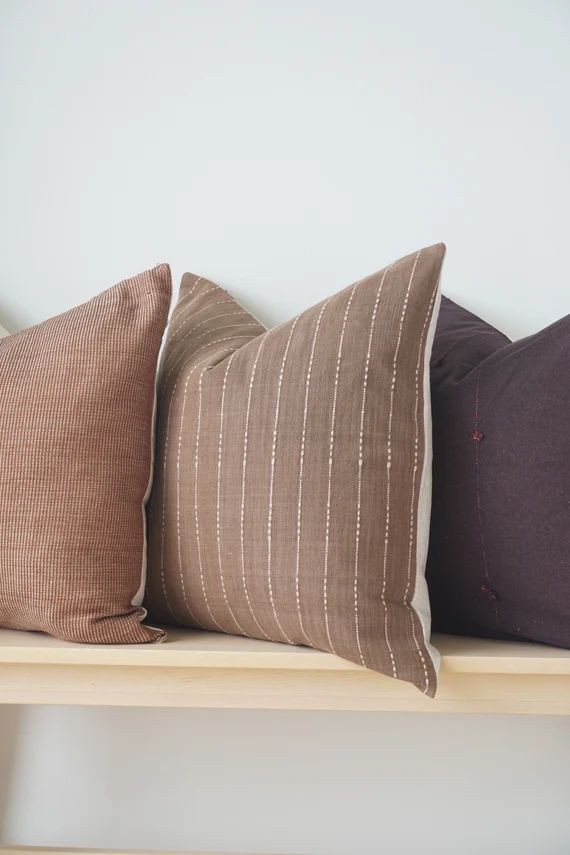 combo pillow set of 3 brown Pillow Cover | Etsy (US)