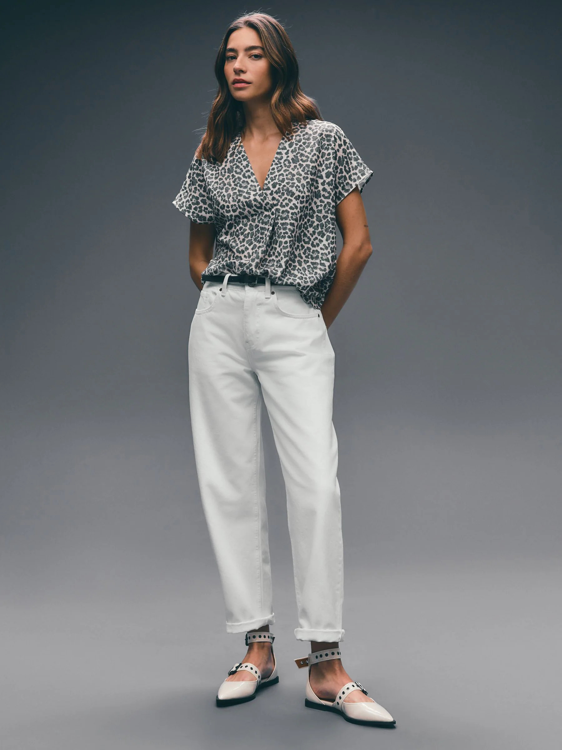 Buy White Barrel Leg Jeans from Next Ireland | Next EU