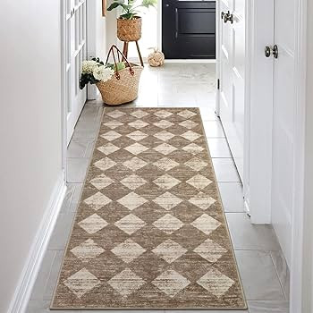 Lahome Moroccan Treills Runner Rug - 2x6 Beige Washable Rug Runner Carpet Runners for Hallway 6ft... | Amazon (US)