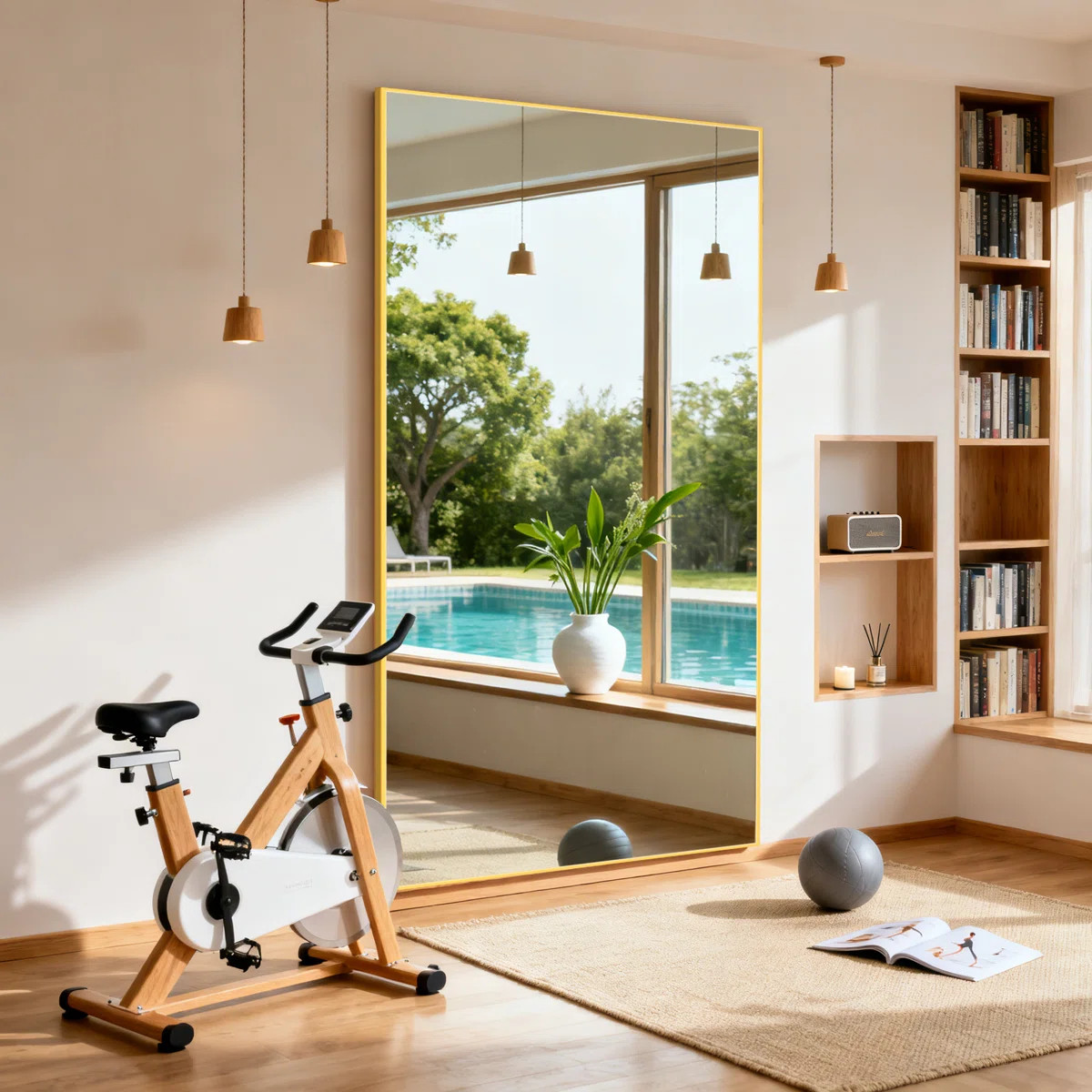 Extra Large Metal Framed Mirror, Floor Standing Full Length Mirror for Bedroom, Living Room or Ho... | Wayfair North America