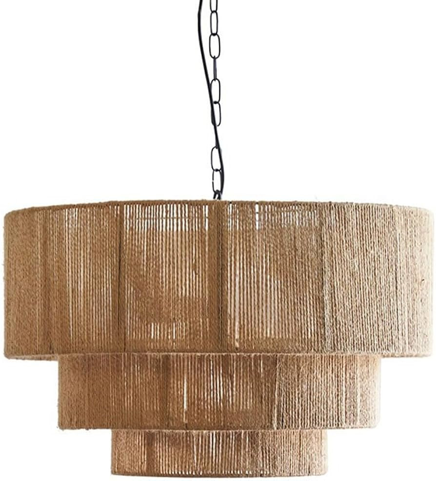 Bohemian Style Pendant Lamps Vintage Hemp Chandelier Creative Bedroom Main Light Restaurant Decor... | Amazon (US)