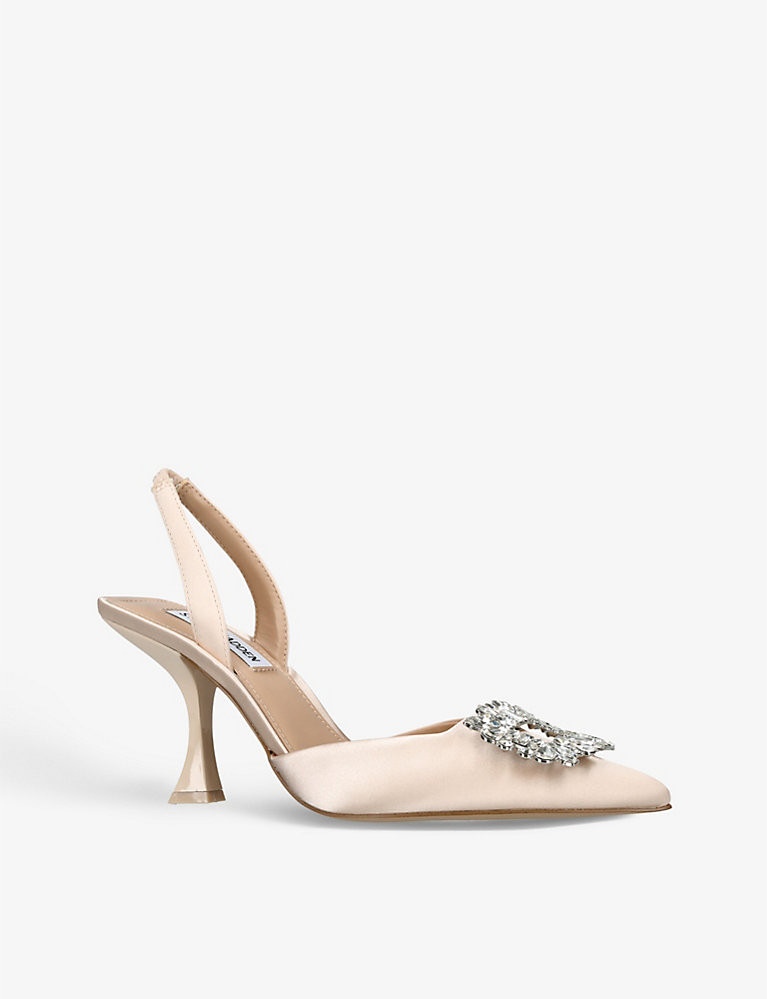Neala crystal-embellished satin sandals | Selfridges