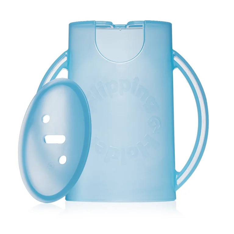 Squeeze Proof Flipping Holder DELUXE with lid for Food Pouches & Juice Boxes (Blue) - Multipurpos... | Walmart (US)