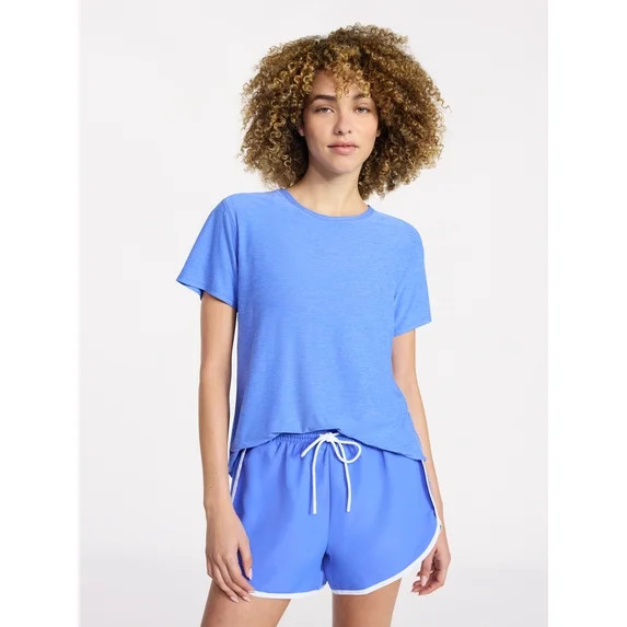 Athletic Works Women's and Women's Plus Relaxed ButterCore Tee with Short Sleeves, Sizes XS-4X | Walmart (US)
