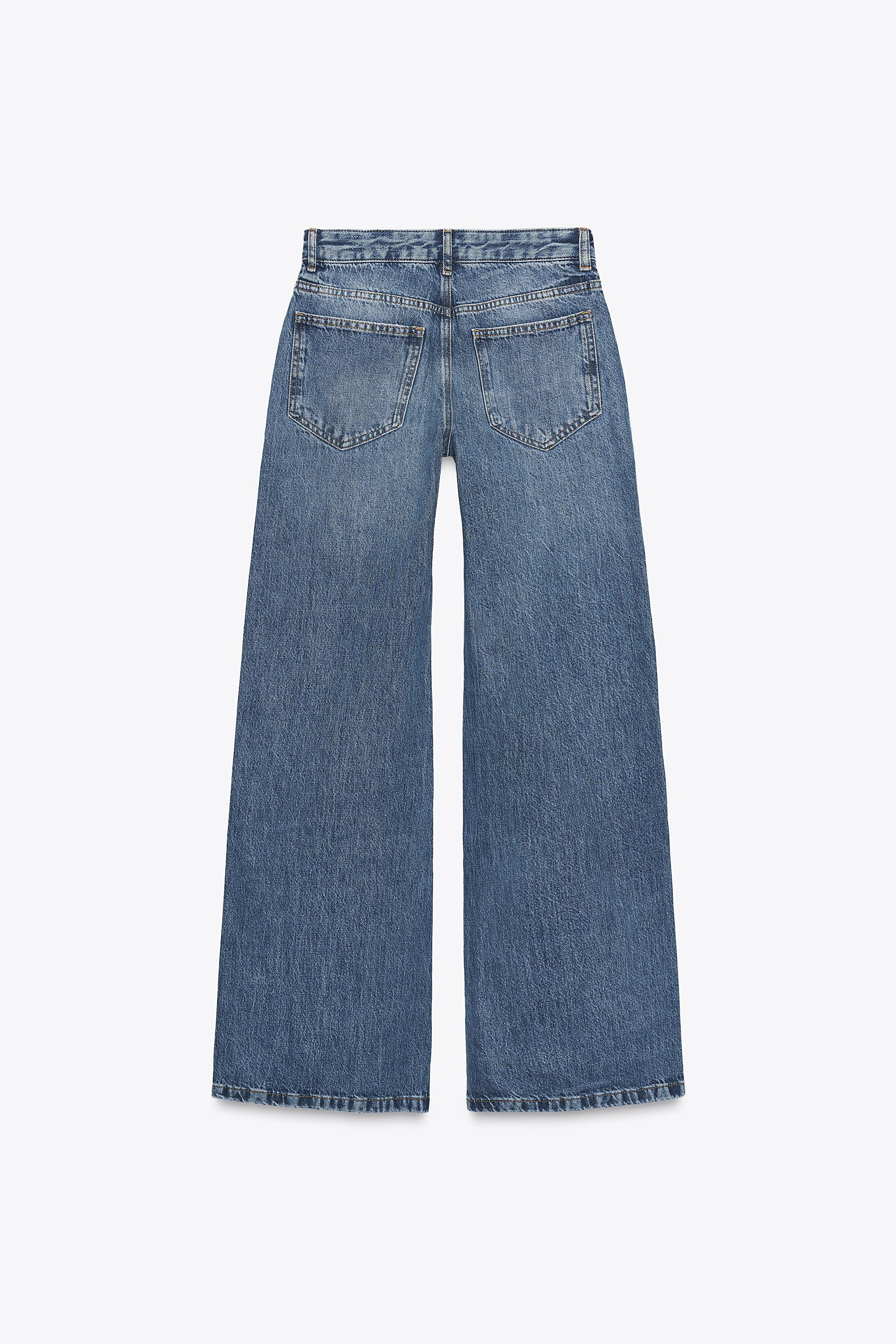 ZW COLLECTION FLARE LOW WAIST PLEATED JEANS | Zara US