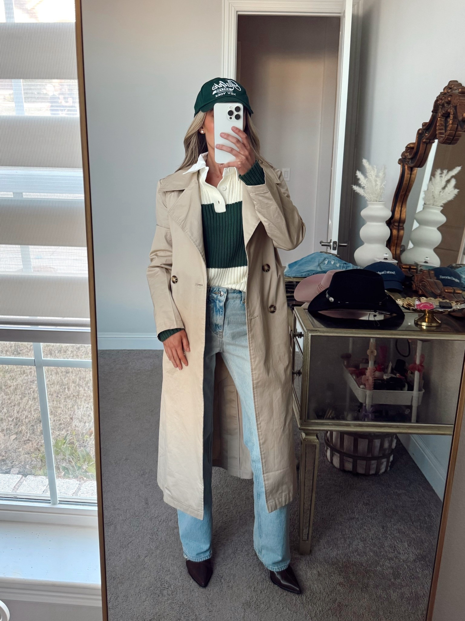 Wearing XXS in sweater and XS in trench coat. Jeans fit TTS.

Christmas. Holiday outfit. Casual style. Ootd. Weekend style  

#LTKSeasonal #LTKFindsUnder100