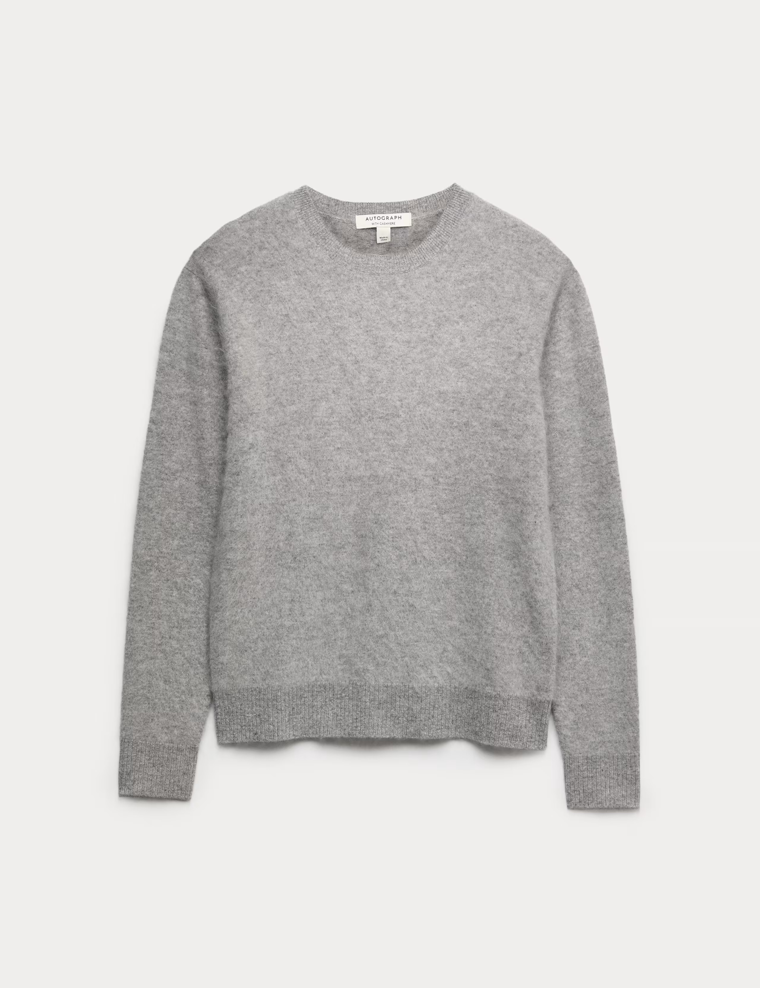 Brushed Wool with Cashmere Crew Neck Jumper | Marks & Spencer (UK)