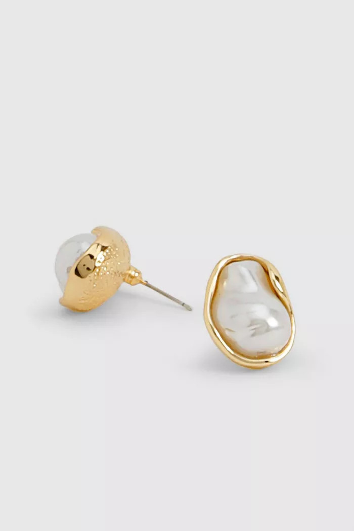 Pearl Stud Earrings | Boohoo.com (UK & IE)