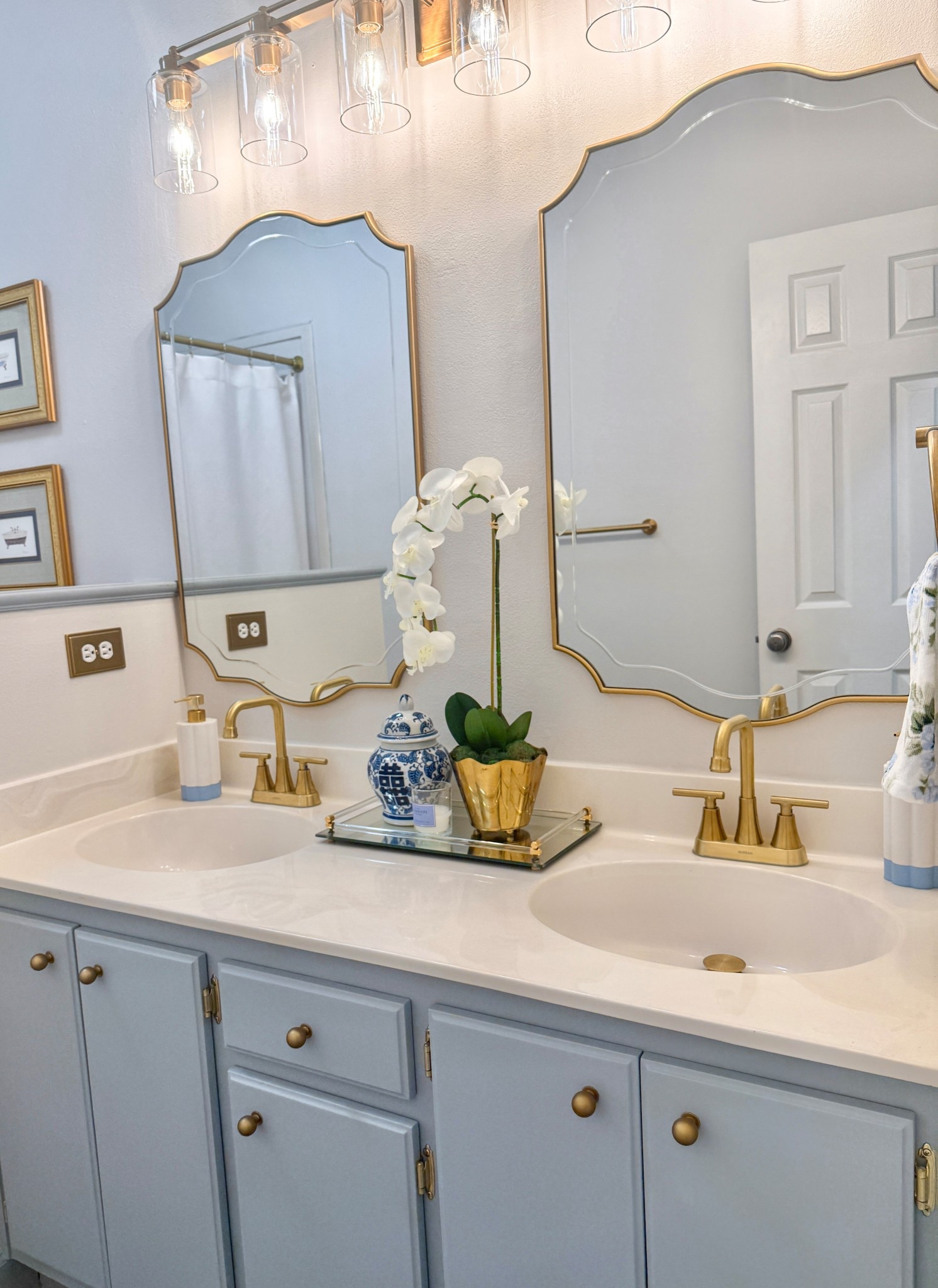 So happy with how our guest bath is coming along with the help of some new paint, mirrors, and hardware!

Paint color is SW Krypton

@wayfair, #wayfair, #wayfairpartner
Grandmillennial, Bathroom Design, Home Decor

#LTKHome
